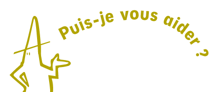 Mascotte Alinéa Graphic demandant : « Puis-je vous aider ? » qui sera votre référence pendant nos contacts